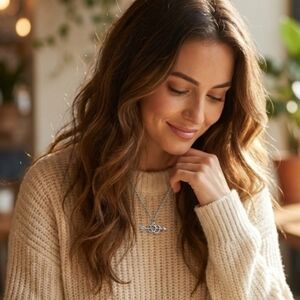 Swarovski elements Dazzling Double Heart & Cupid's Arrow Necklace 💘